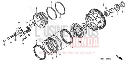 EMBRAYAGE CBF600N4 de 2004